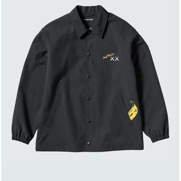 Uniqlo X KAWS X ANDY WARHOLCollection Coaches Jacket Black 2024 Size Medium